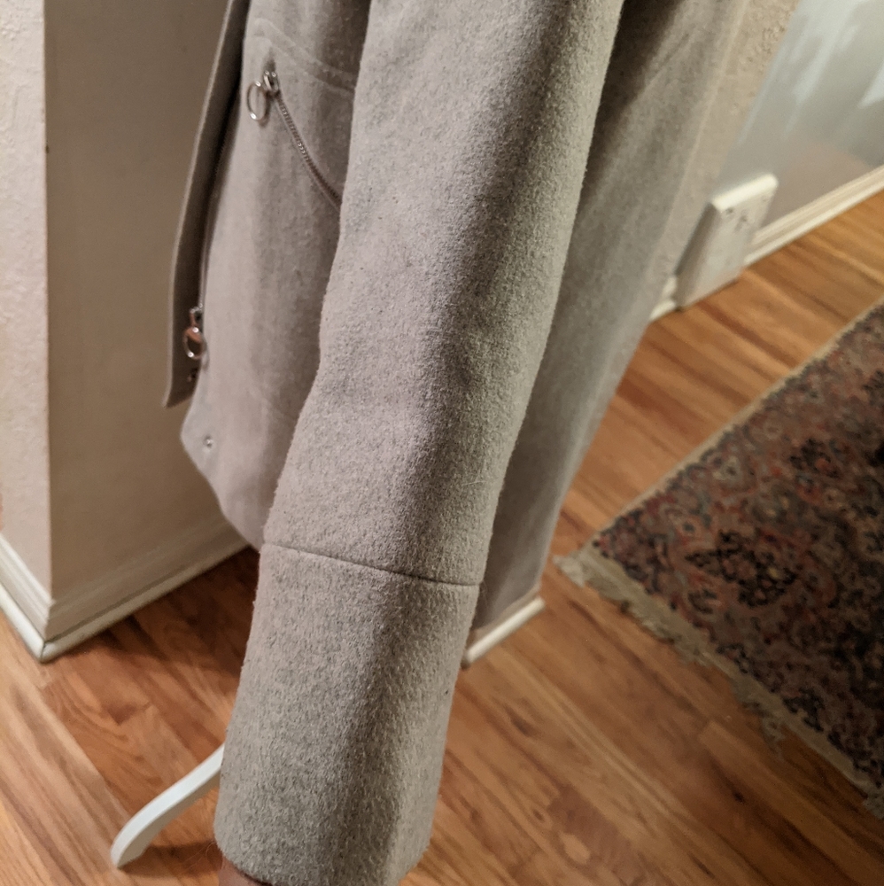 ASOS Gray Hooded Parka Coat with Formal Styling - Picture 14 of 16